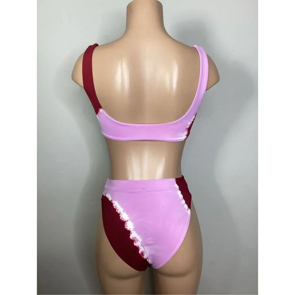 New. L*SPACE pink tie dye bikini. Retails $220. Small